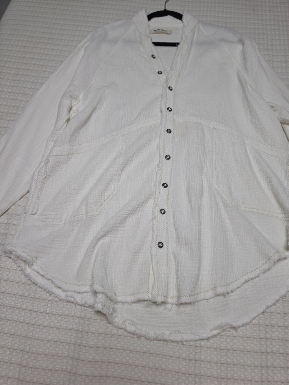 We The Free Ivory Textured Button-Down Tunic - Picture 2 of 11